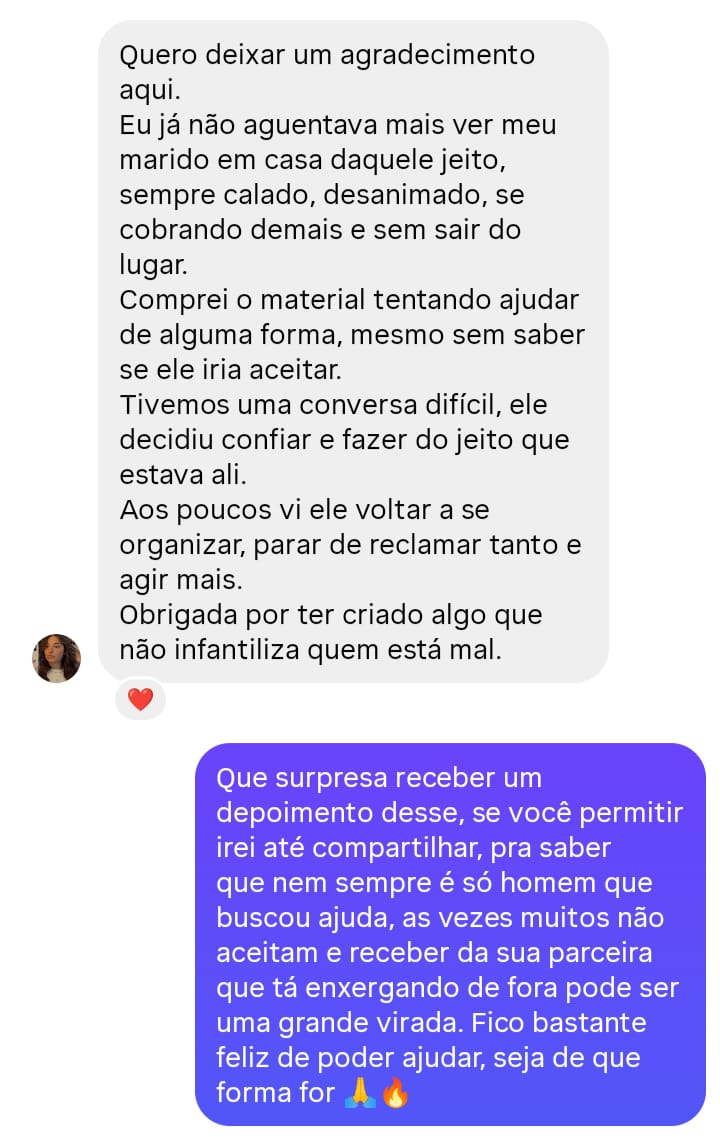Mensagem real de leitor destacando identificação humana